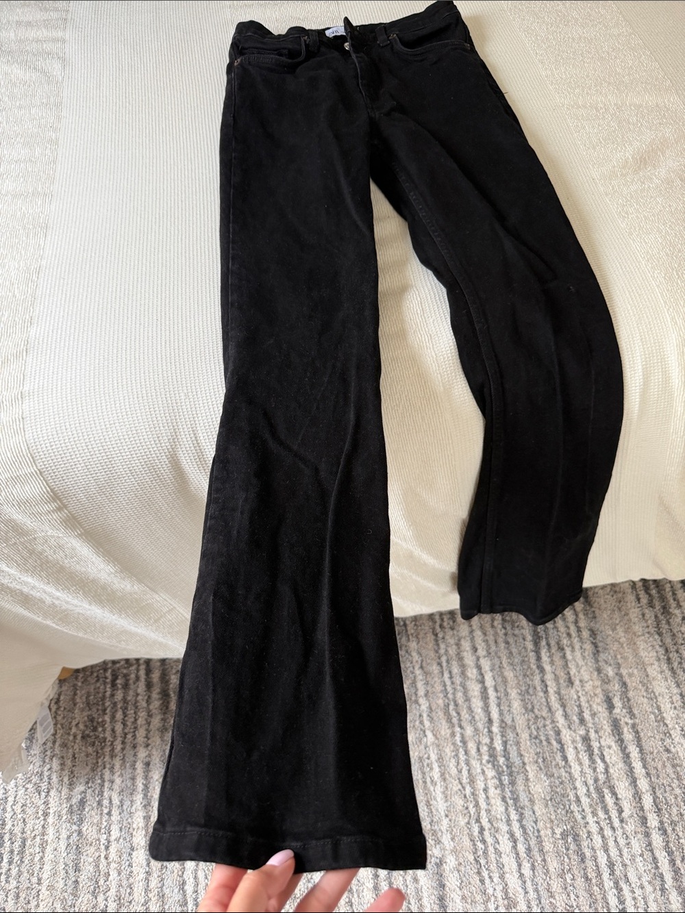 ZARA Black flare Leg Jeans